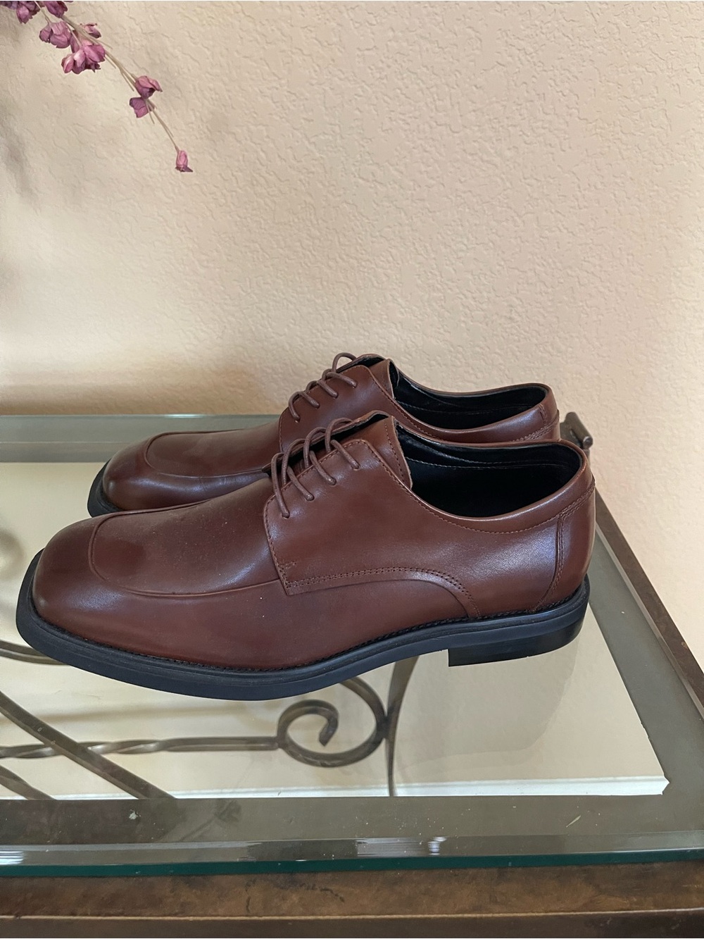 Steve Madden Brown Leather Derby Shoes